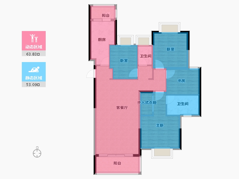 贵州省-黔南布依族苗族自治州-贵州当代MOMA未来城-104.80-户型库-动静分区