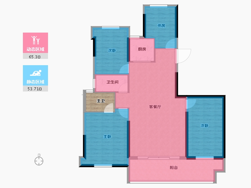 福建省-泉州市-晋江阳光城-111.99-户型库-动静分区