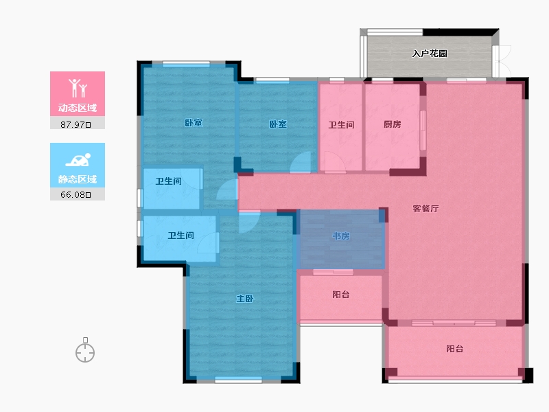 湖南省-长沙市-振业城-140.66-户型库-动静分区