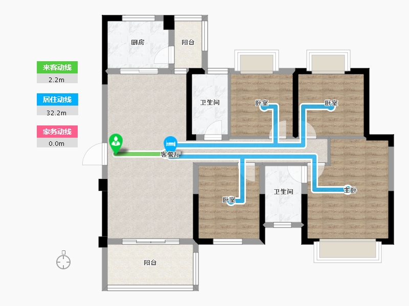 湖南省-长沙市-振业城-101.78-户型库-动静线