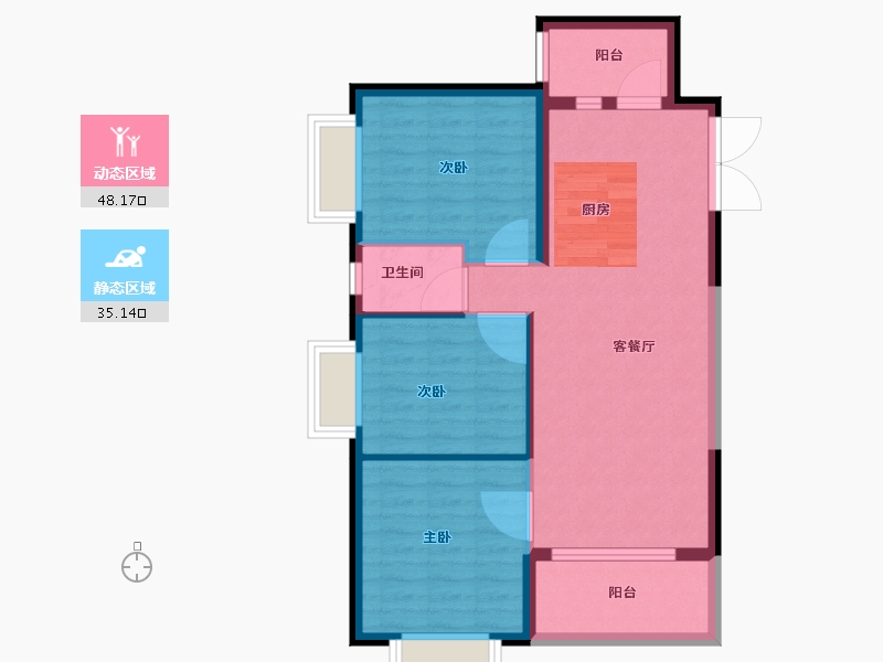 广西壮族自治区-南宁市-振宁星光广场-75.21-户型库-动静分区