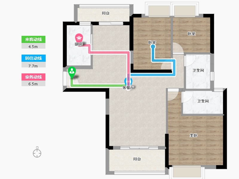 广东省-广州市-敏捷绿湖首府-93.11-户型库-动静线