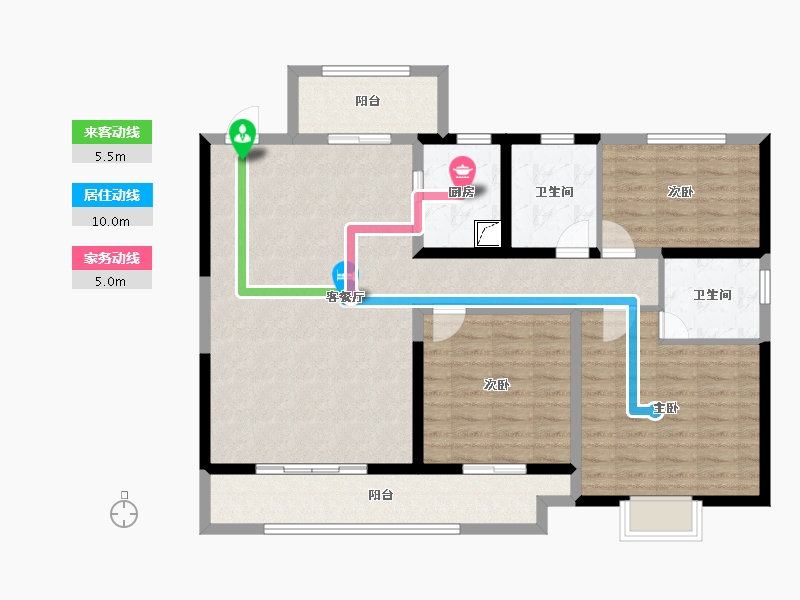 山西省-太原市-鑫光·星悦城-112.36-户型库-动静线