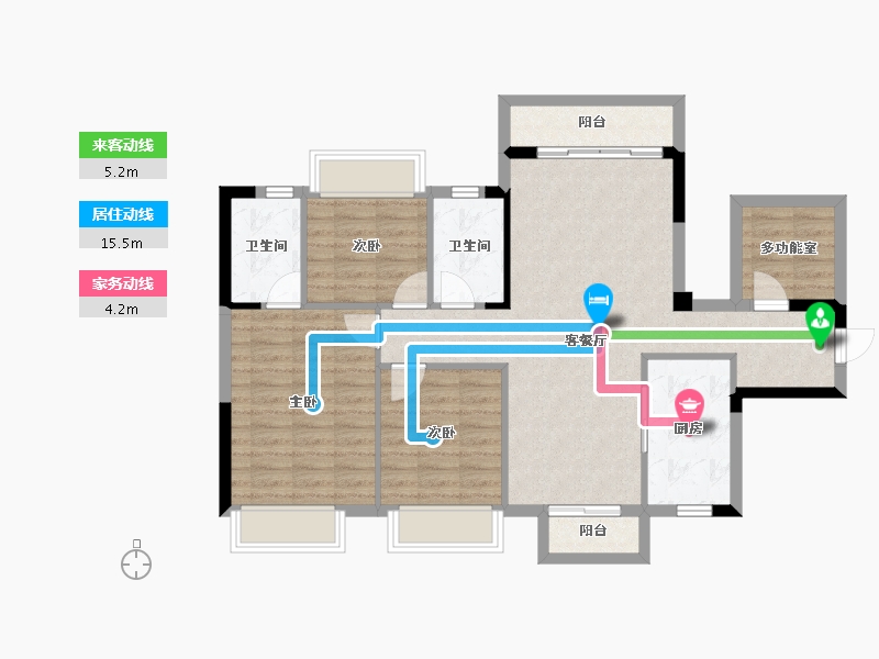 广西壮族自治区-南宁市-荣和公园里-93.63-户型库-动静线