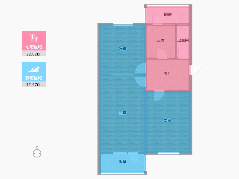 河北省-石家庄市-尖岭小区-73.00-户型库-动静分区