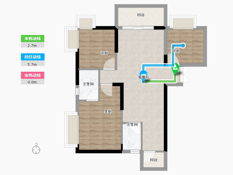 广西壮族自治区-南宁市-振宁星光广场-72.81-户型库-动静线