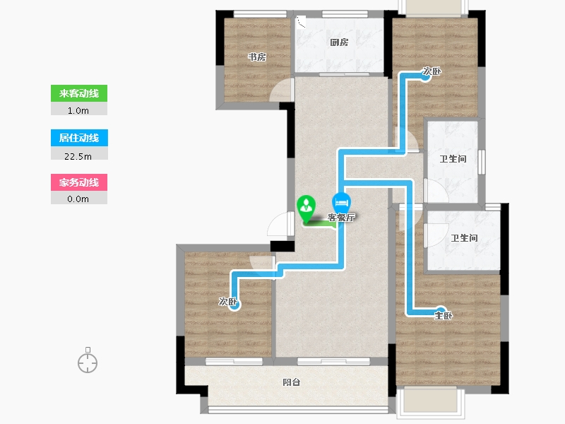 江西省-南昌市-恒茂未来都会-98.40-户型库-动静线