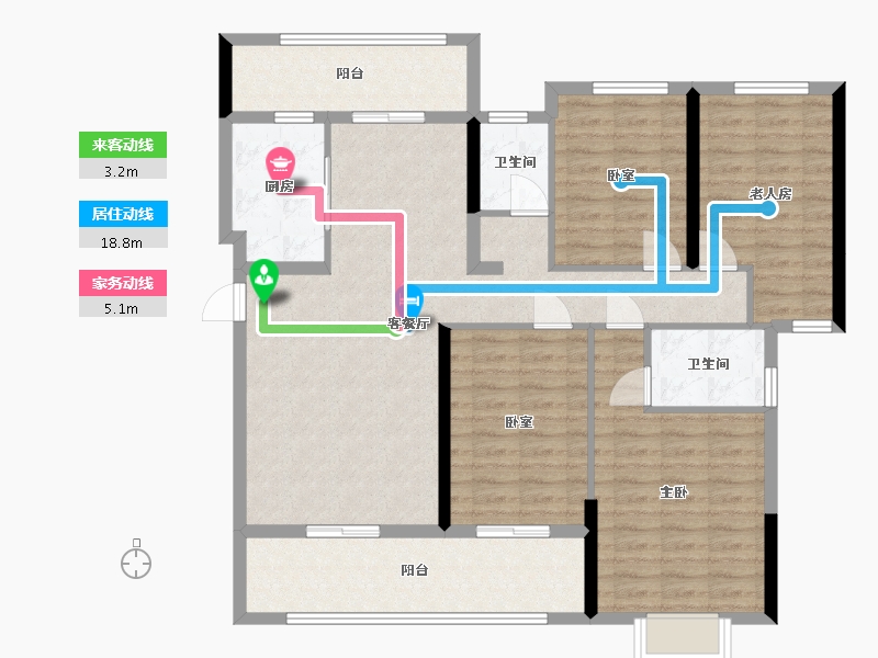 湖南省-永州市-逸品紫台-115.12-户型库-动静线