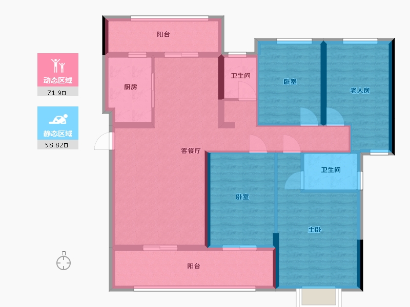 湖南省-永州市-逸品紫台-115.12-户型库-动静分区