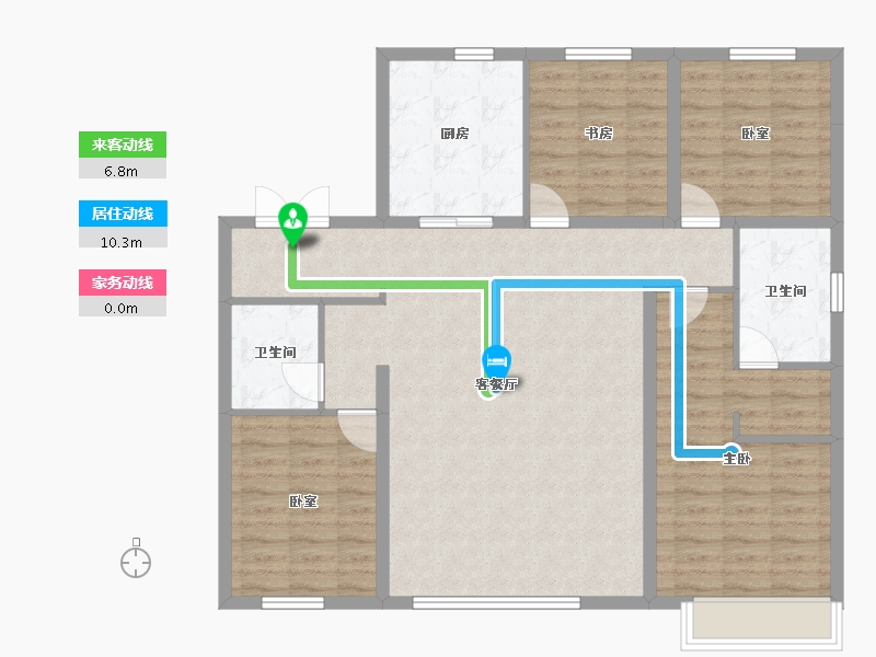 辽宁省-沈阳市-龙湖·云颂-114.61-户型库-动静线