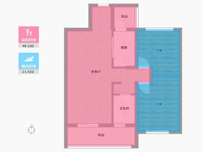 四川省-凉山彝族自治州-美程滨江-63.00-户型库-动静分区