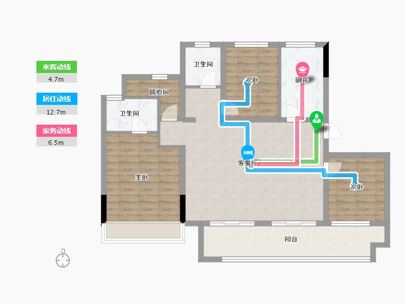 江苏省-镇江市-路劲·港欣城-101.60-户型库-动静线