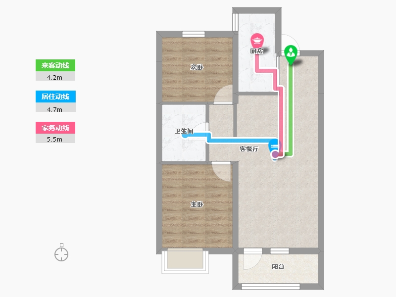 辽宁省-沈阳市-中粮·隆悦祥云-60.23-户型库-动静线