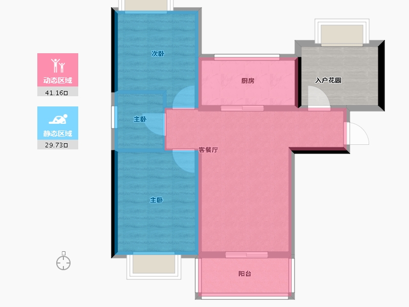 上海-上海市-新虹桥首府-70.54-户型库-动静分区