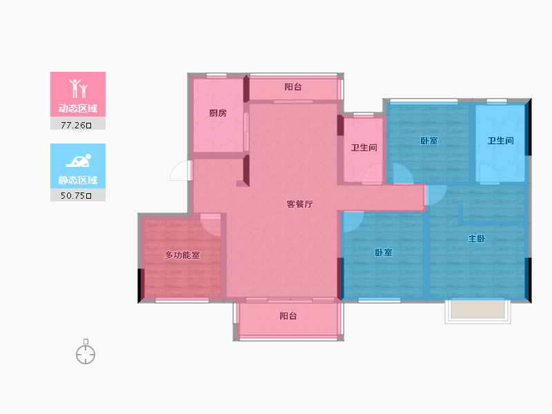 贵州省-黔南布依族苗族自治州-贵州当代MOMA未来城-114.40-户型库-动静分区