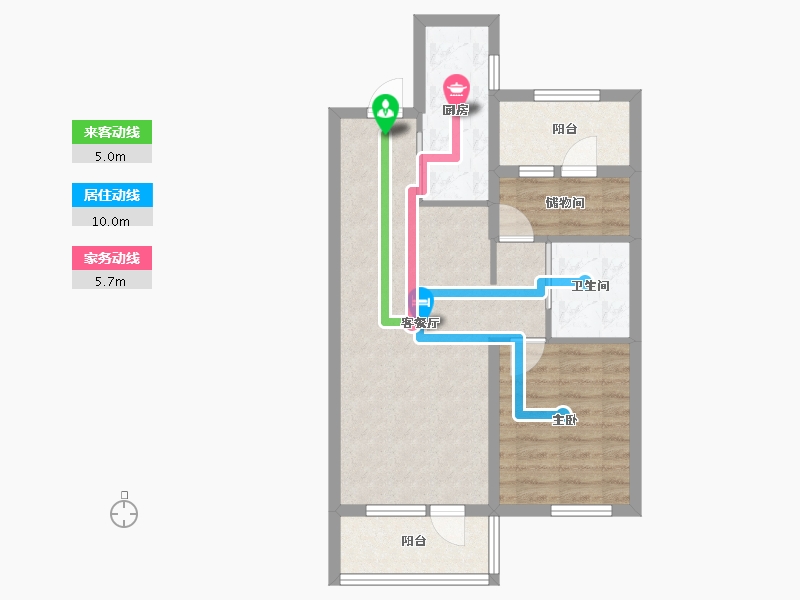 辽宁省-沈阳市-华润置地御华府-63.47-户型库-动静线