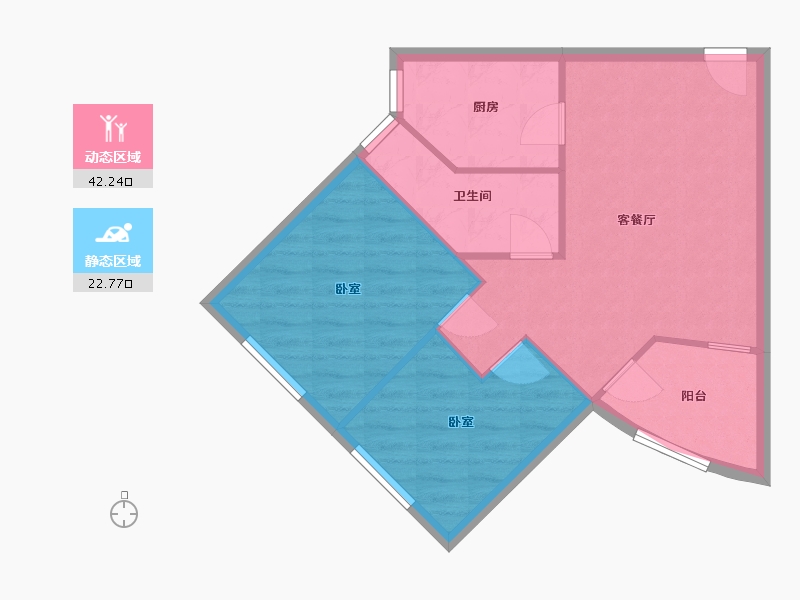 四川省-绵阳市-富乐小区-71.00-户型库-动静分区