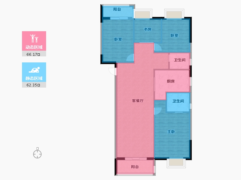 湖北省-武汉市-交投合盛嘉园-118.04-户型库-动静分区