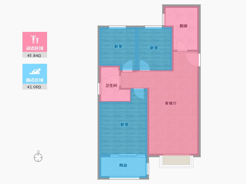 天津-天津市-农垦含章雅著-77.63-户型库-动静分区