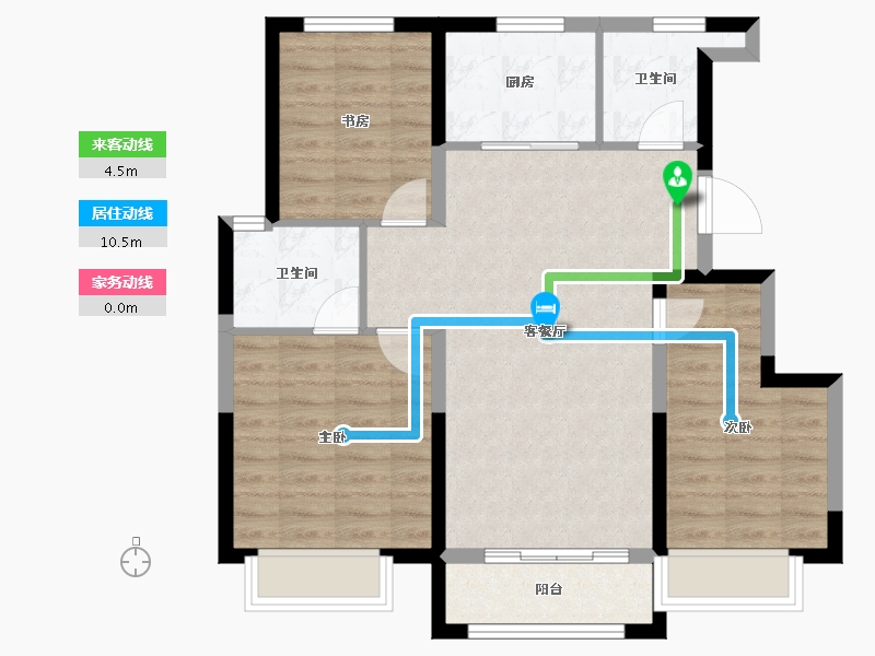 天津-天津市-天津新鸥鹏教育城-80.02-户型库-动静线