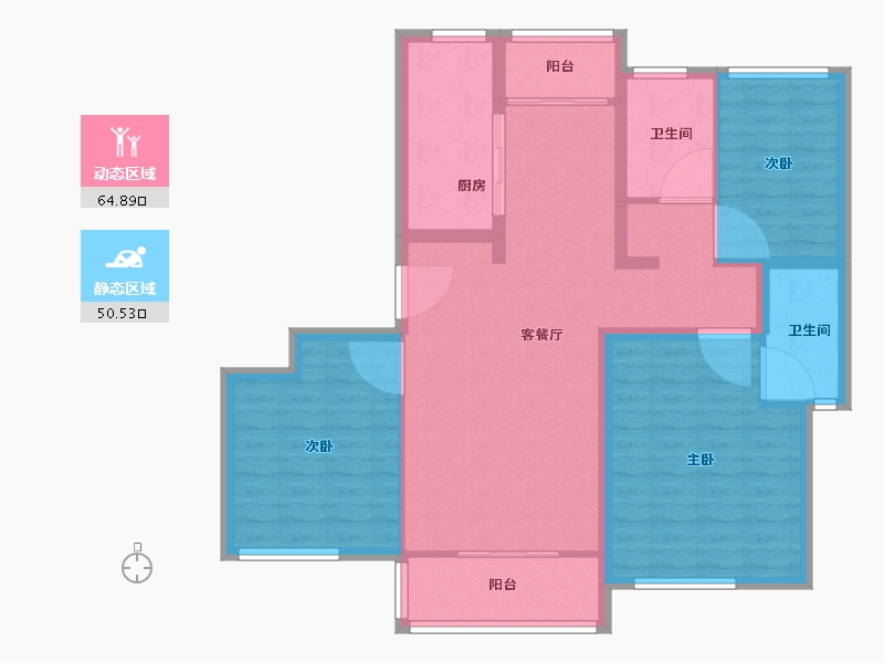 上海-上海市-新城尚品-104.00-户型库-动静分区