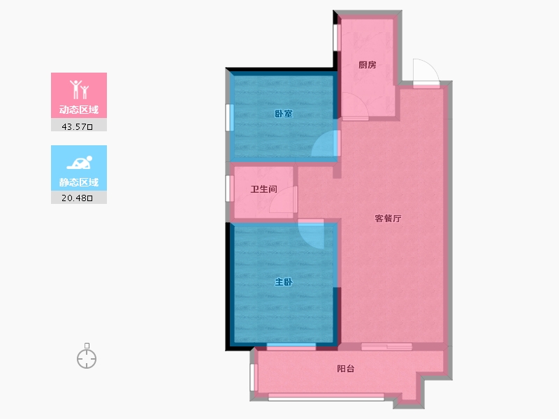 河南省-郑州市-正商博雅华庭-60.00-户型库-动静分区