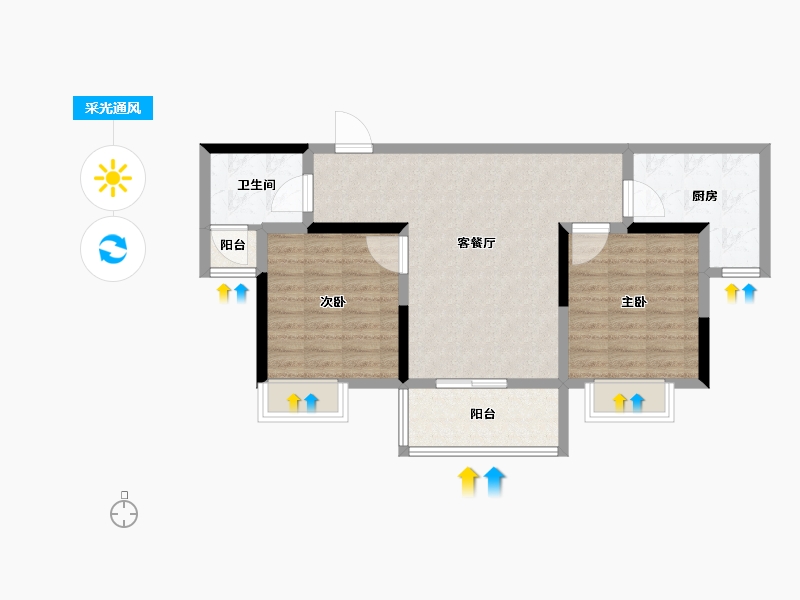 上海-上海市-新虹桥首府-72.01-户型库-采光通风