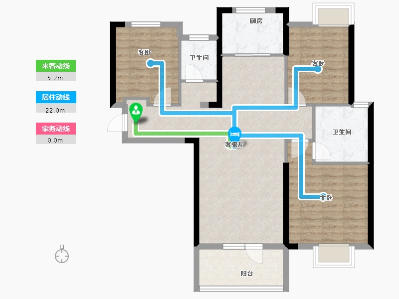 湖北省-武汉市-前川欣城-91.86-户型库-动静线