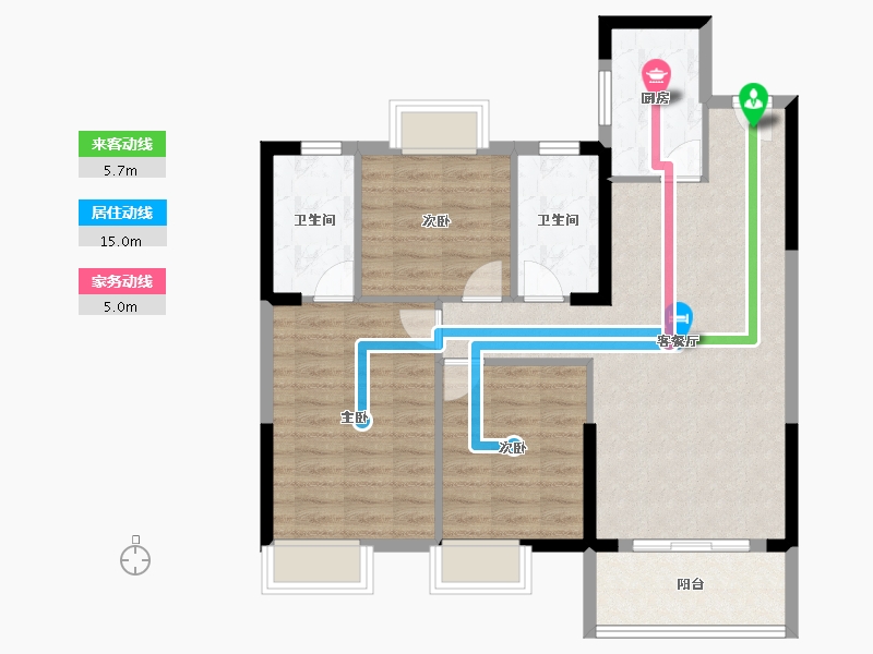 湖北省-武汉市-车都春台里-86.28-户型库-动静线