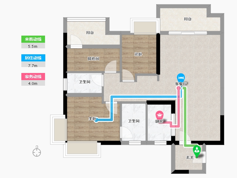 广东省-佛山市-华润置地悦里-76.00-户型库-动静线