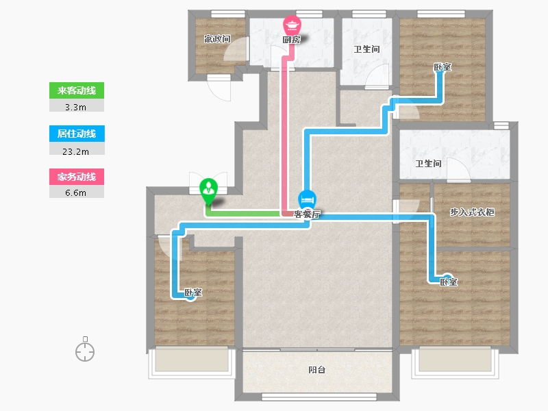 天津-天津市-农垦含章雅著-109.36-户型库-动静线