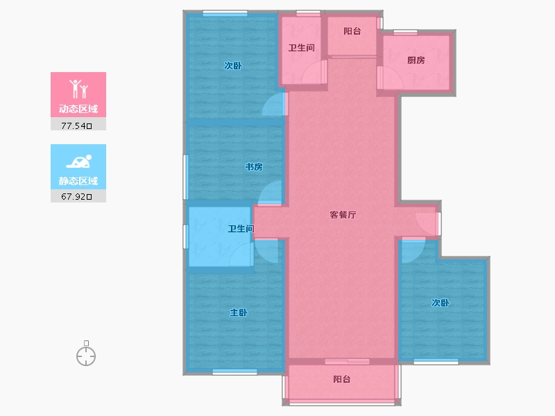 上海-上海市-新城尚品-130.41-户型库-动静分区