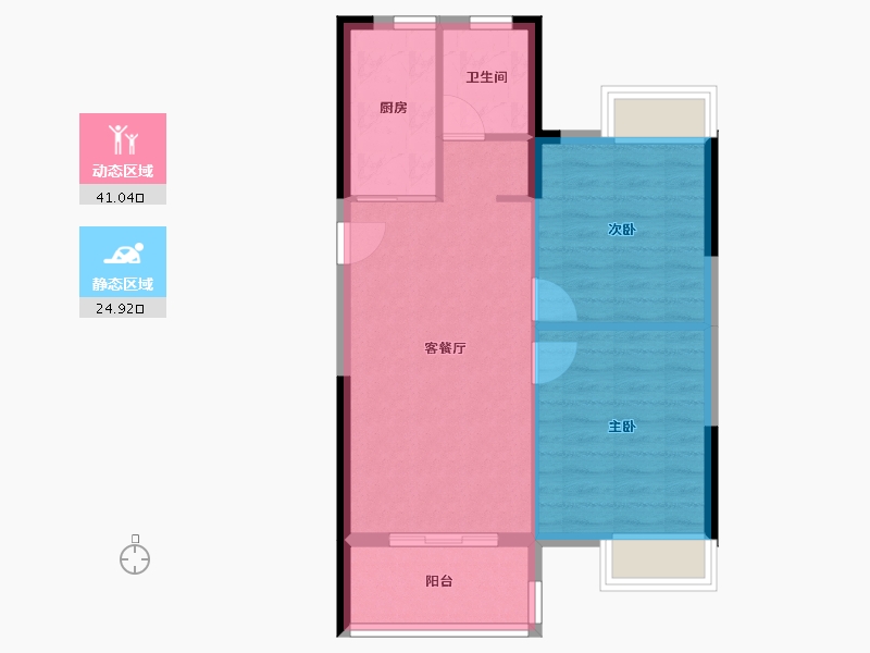 湖北省-武汉市-车都春台里-59.74-户型库-动静分区