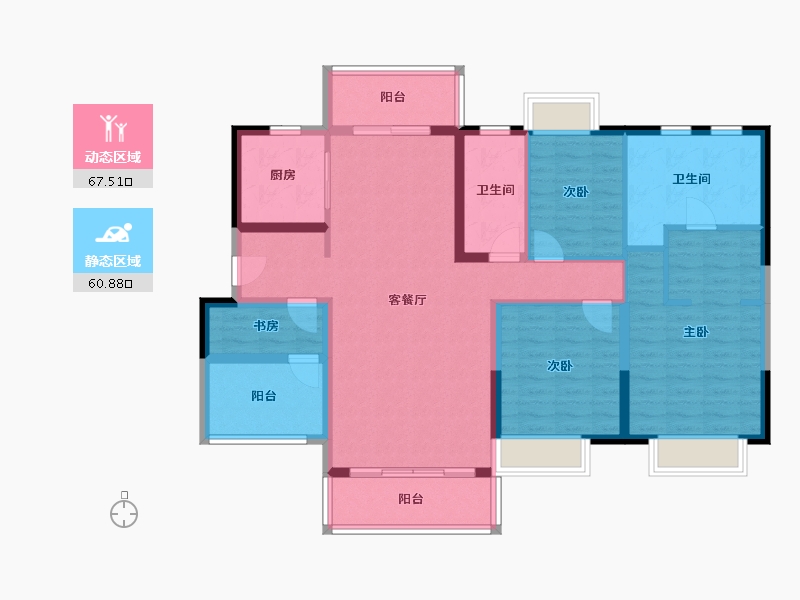 广东省-佛山市-华润置地悦里-114.41-户型库-动静分区