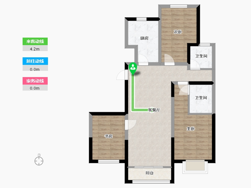 河北省-唐山市-新华联国花园二期-92.00-户型库-动静线