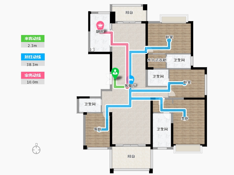 湖南省-长沙市-湘江壹号-210.98-户型库-动静线