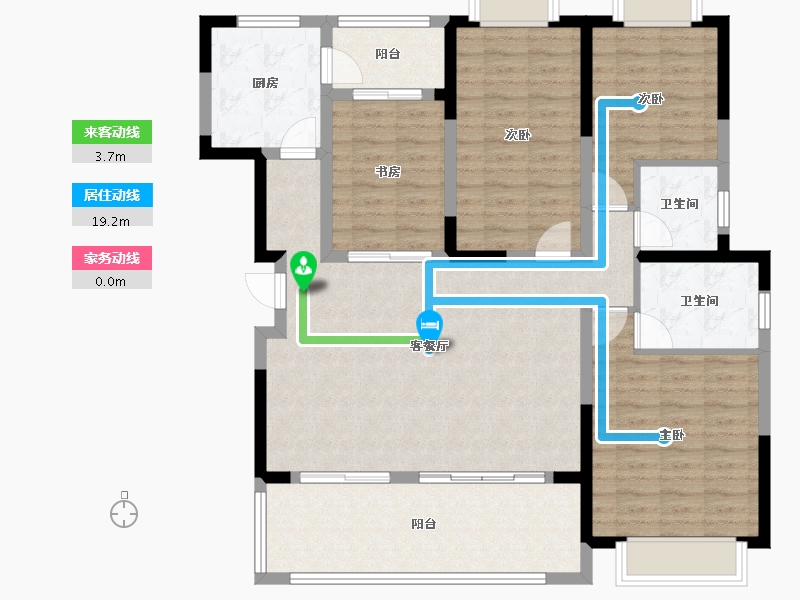 云南省-大理白族自治州-锦绣佳园-123.37-户型库-动静线