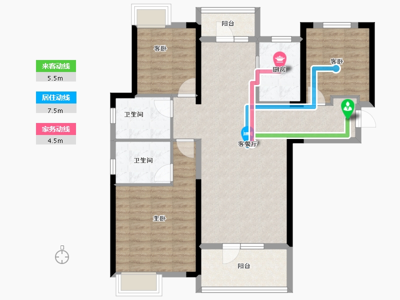 湖北省-武汉市-前川欣城-97.05-户型库-动静线