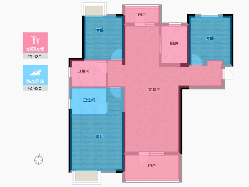 湖北省-武汉市-前川欣城-97.05-户型库-动静分区