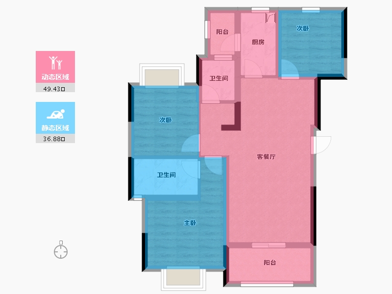 四川省-南充市-华府一号-93.00-户型库-动静分区