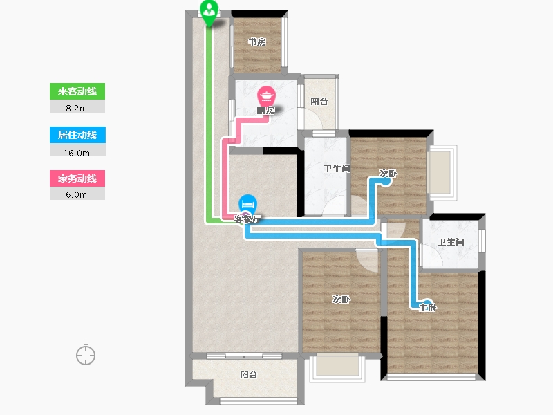 广东省-广州市-永实御湖尚城-96.00-户型库-动静线