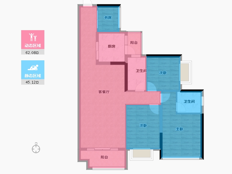 广东省-广州市-永实御湖尚城-96.00-户型库-动静分区