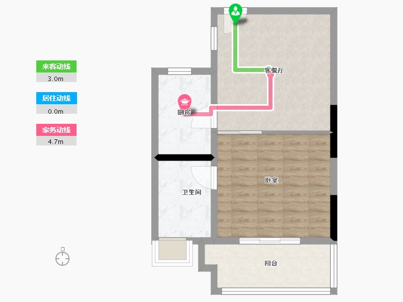 上海-上海市-新虹桥首府-56.15-户型库-动静线