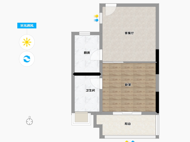 上海-上海市-新虹桥首府-56.15-户型库-采光通风