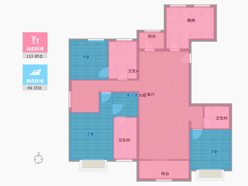 上海-上海市-铭德传奇·漪景庭-147.66-户型库-动静分区