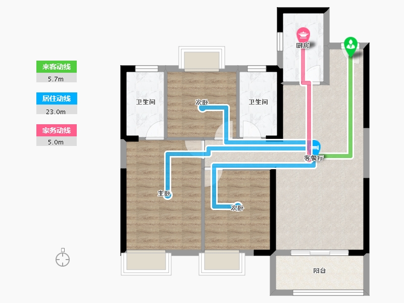 湖北省-武汉市-车都春台里-86.11-户型库-动静线