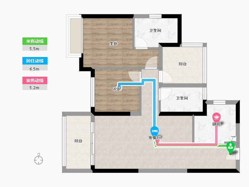 广东省-佛山市-华润置地悦里-76.00-户型库-动静线