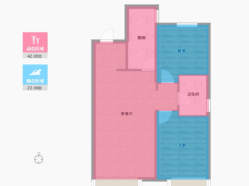 辽宁省-沈阳市-中粮美悦府-57.37-户型库-动静分区