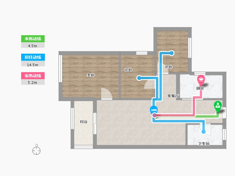 福建省-福州市-福州碧桂园铂玥府-60.00-户型库-动静线