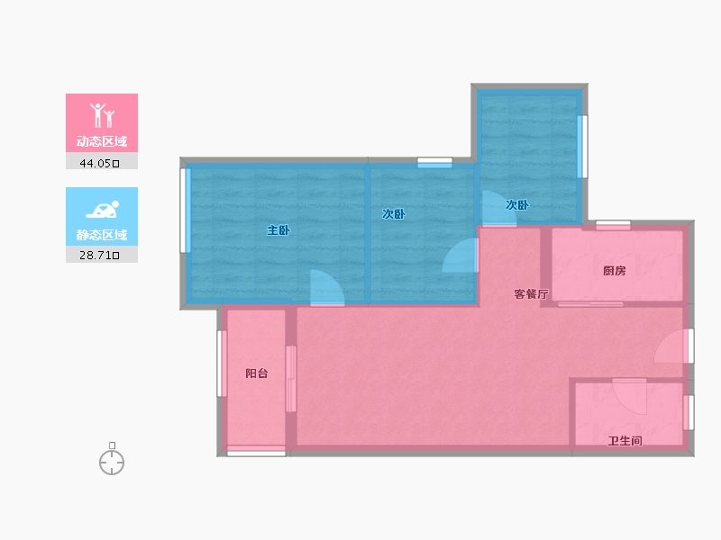 福建省-福州市-福州碧桂园铂玥府-60.00-户型库-动静分区